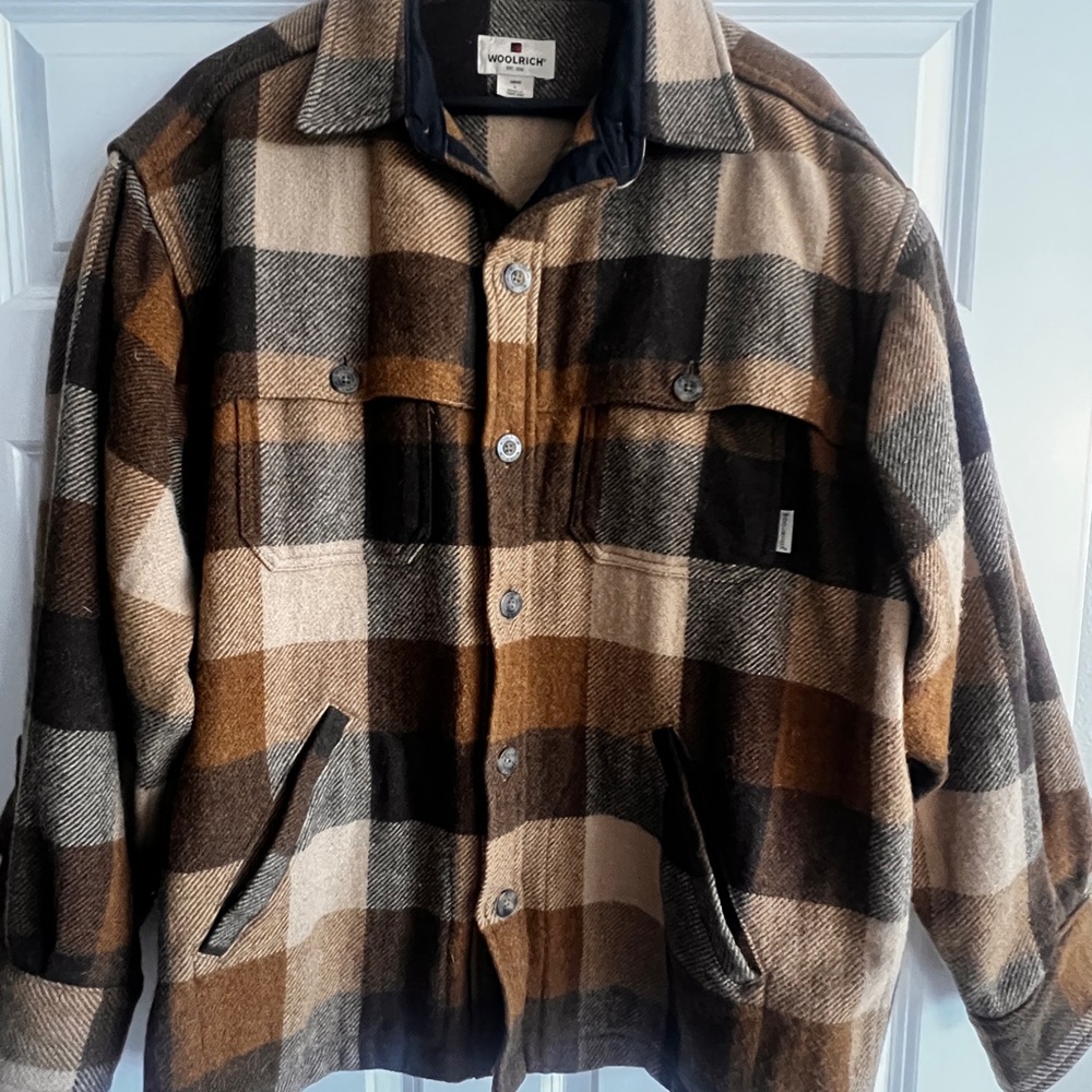 Woolrich Plaid Shirt Jacket - Brown and Black